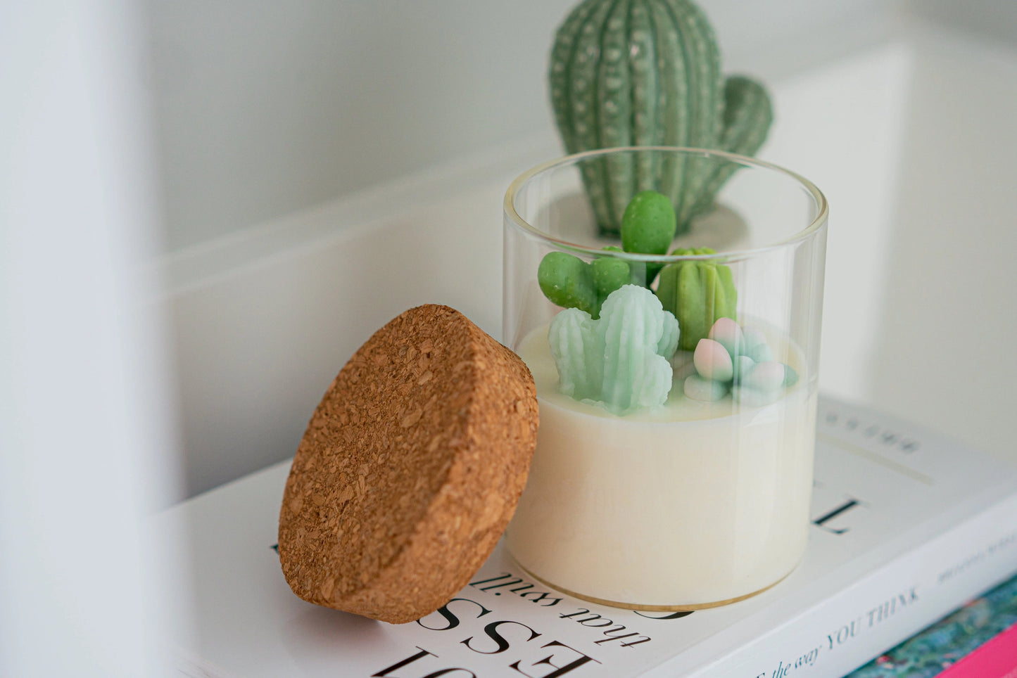 Bunny Ear Cactus Candle, Soy Blend Candle