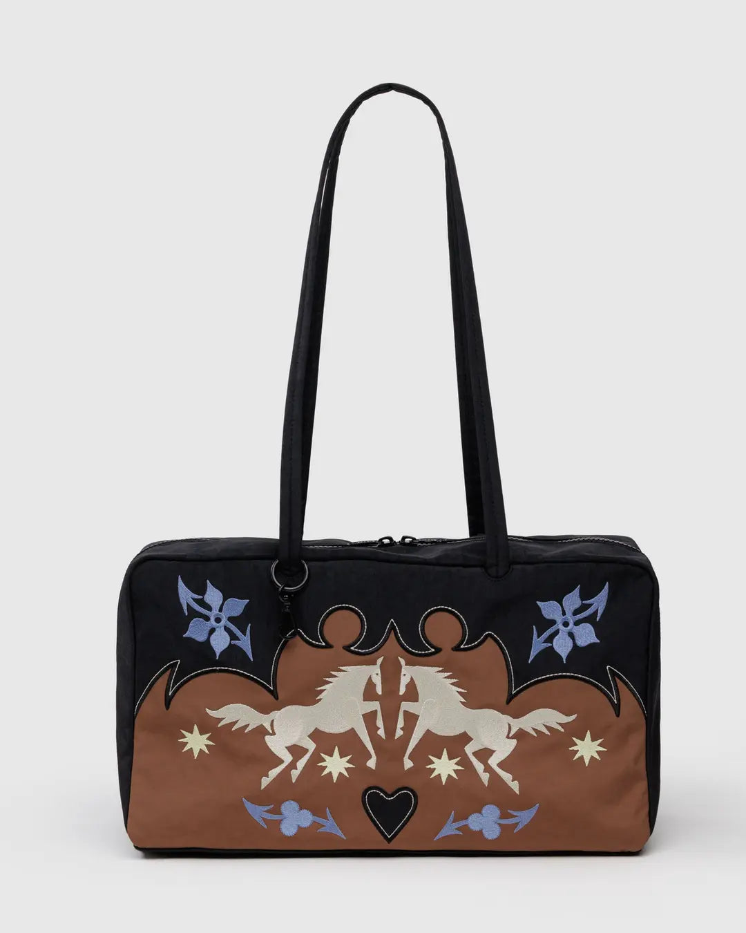 Baggu, Medium Nylon Bowler Bag, Western Appliqué