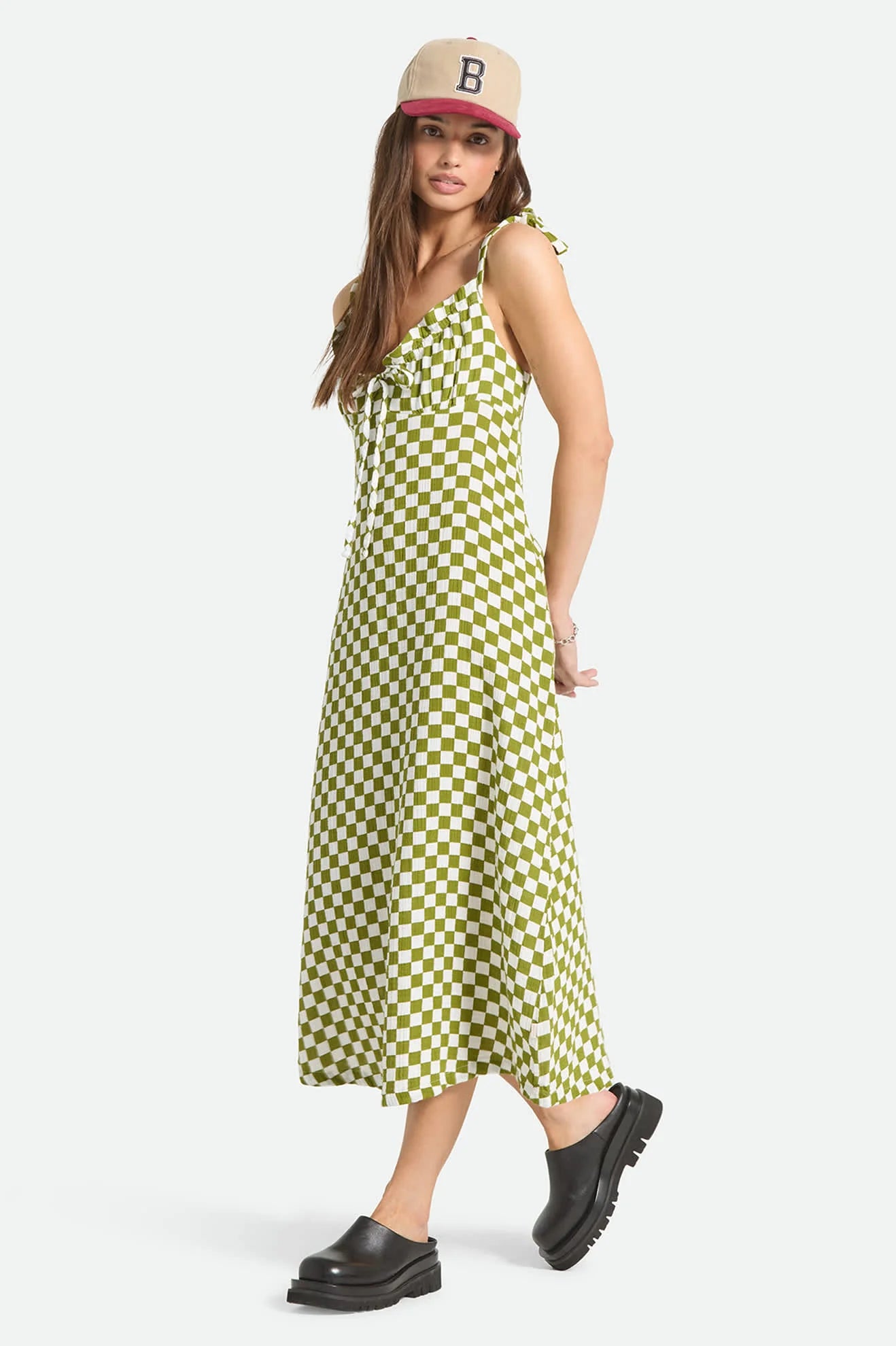 Brixton, The Tie Dress, Sublime Green Checkerboard
