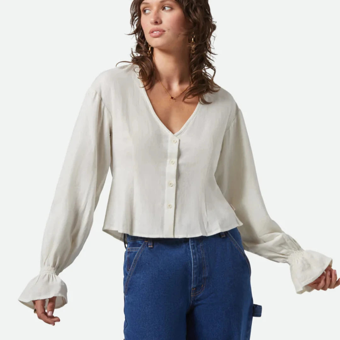Brixton, The Meadows Blouse, Ivory