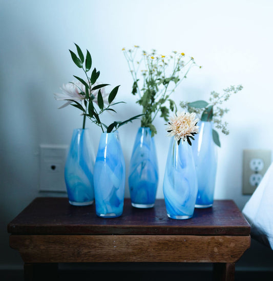 Blue Crush Tie-Dye Pencil Vase