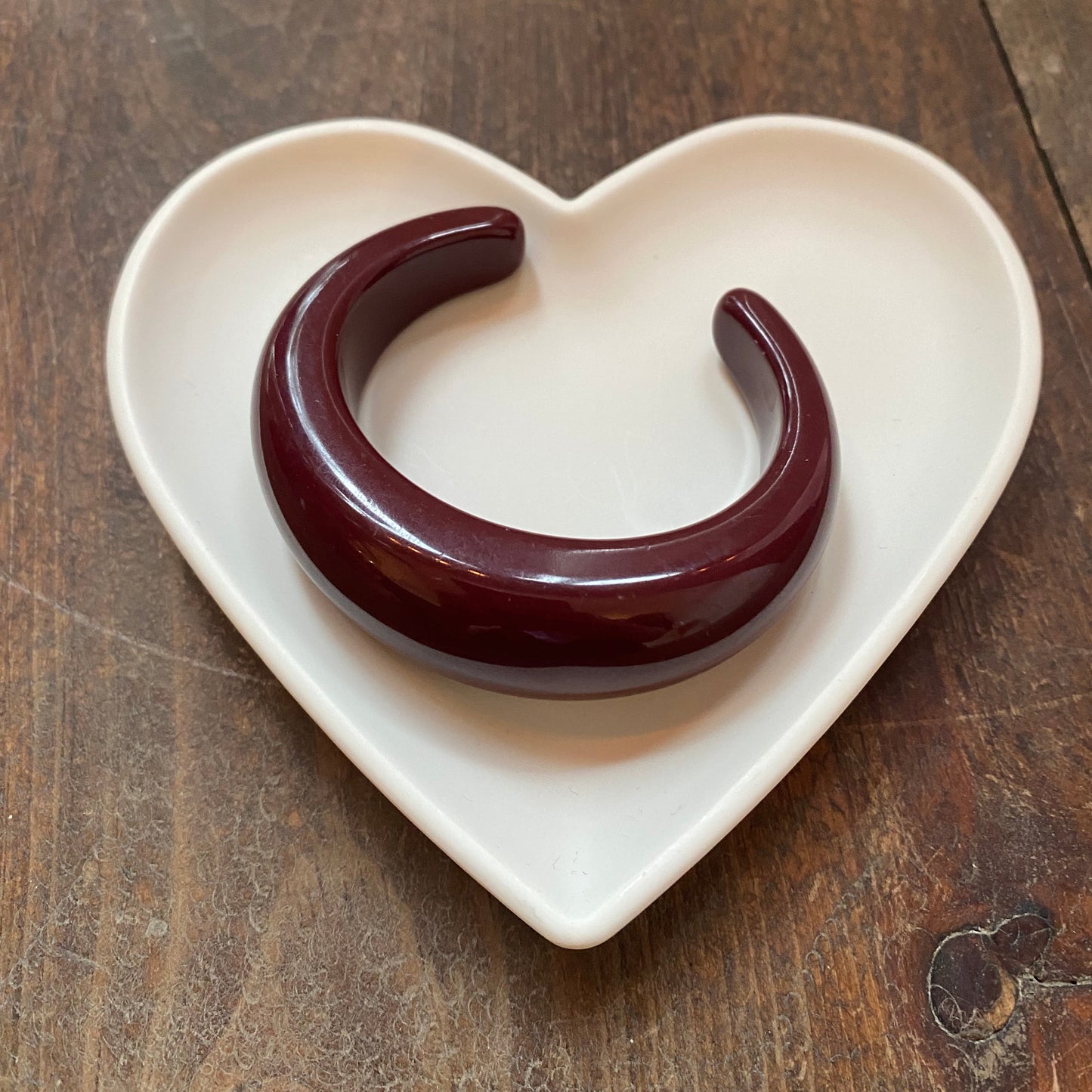 Modern Fable, Acrylic C-Shaped Bangle, Wine