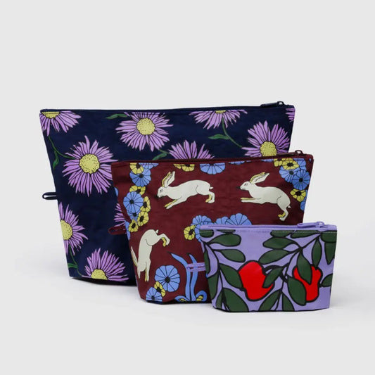 Baggu, Go Pouch Set, Night Orchard