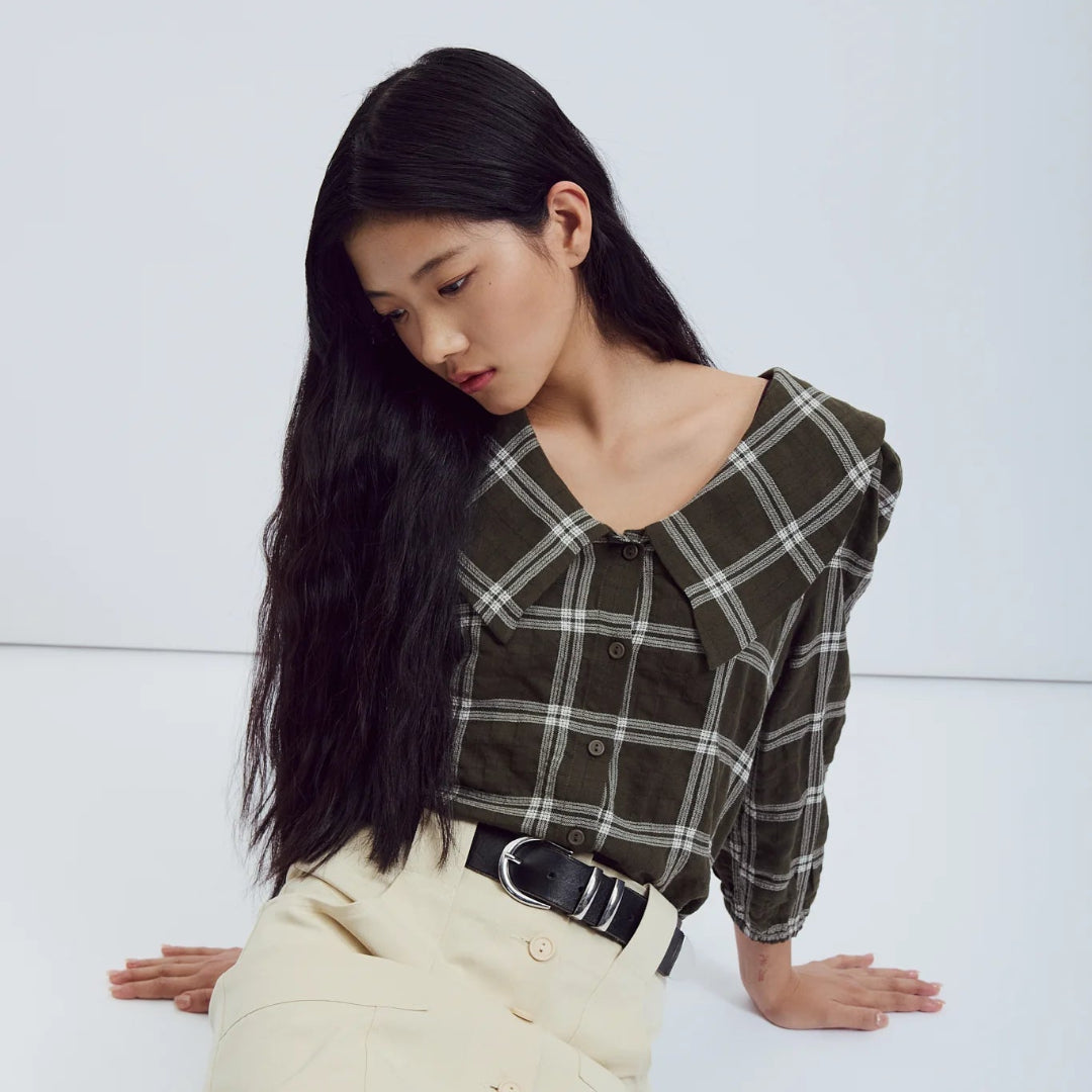 Eve Gravel, Lucila Top, Khaki/Cream