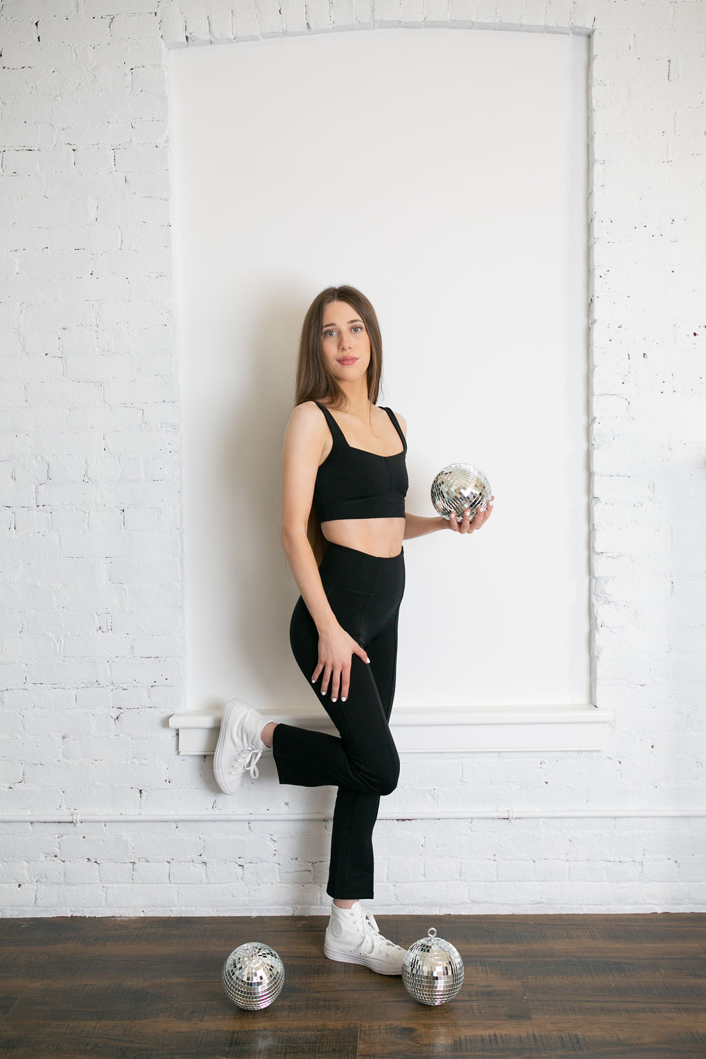 Girlfriend Collective, Luxe Split Hem Legging, Black