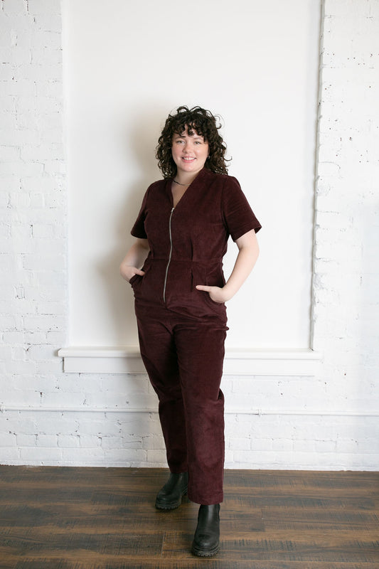 Edwin Jumpsuit, Plum