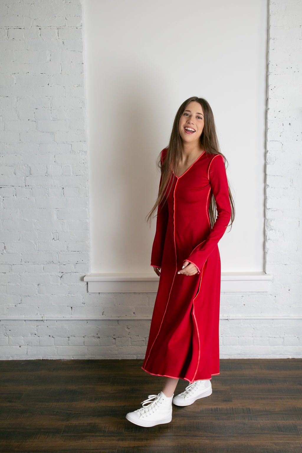 Eliza Faulkner, Clara Dress, Red