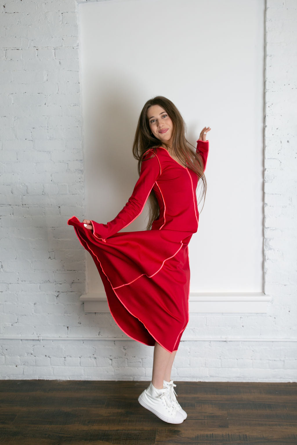 Eliza Faulkner, Clara Dress, Red
