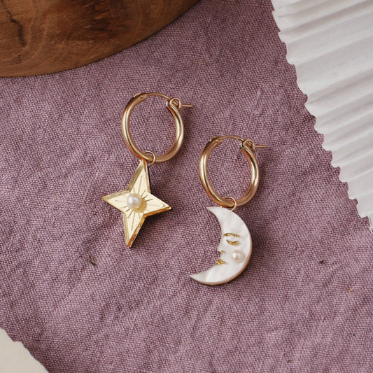Wolf & Moon, Moon & Star Hoops