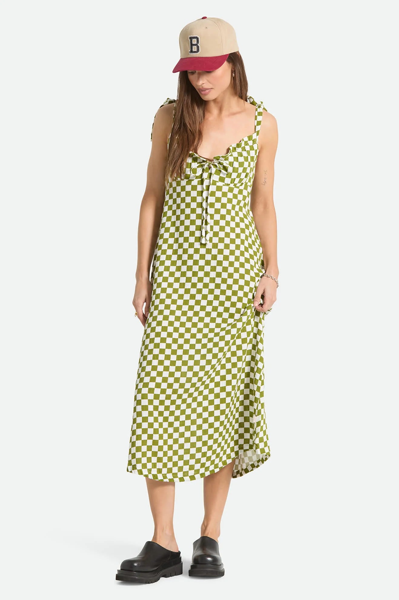 Brixton, The Tie Dress, Sublime Green Checkerboard