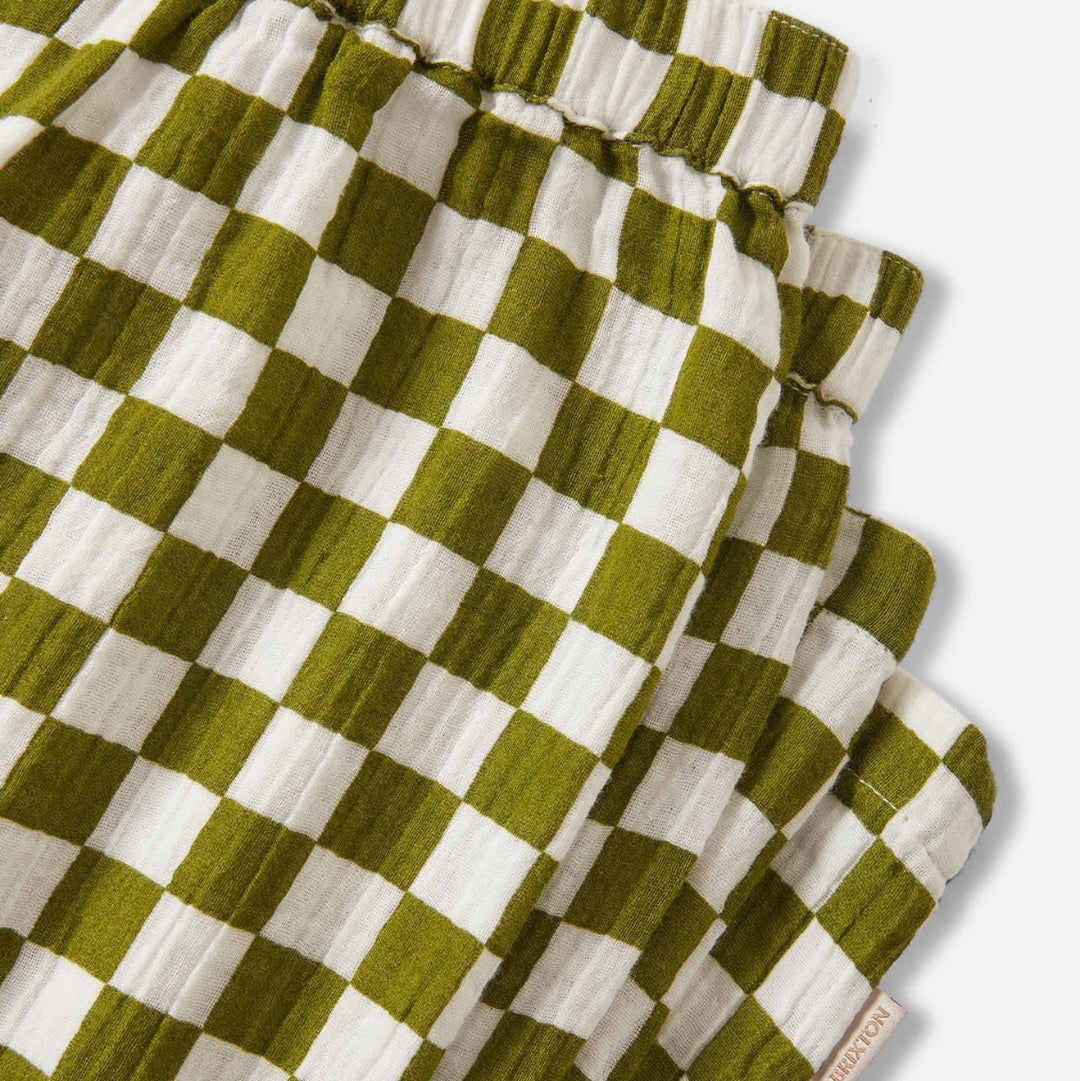 Brixton, Lola Lounge Pant, Sublime Green Checkerboard