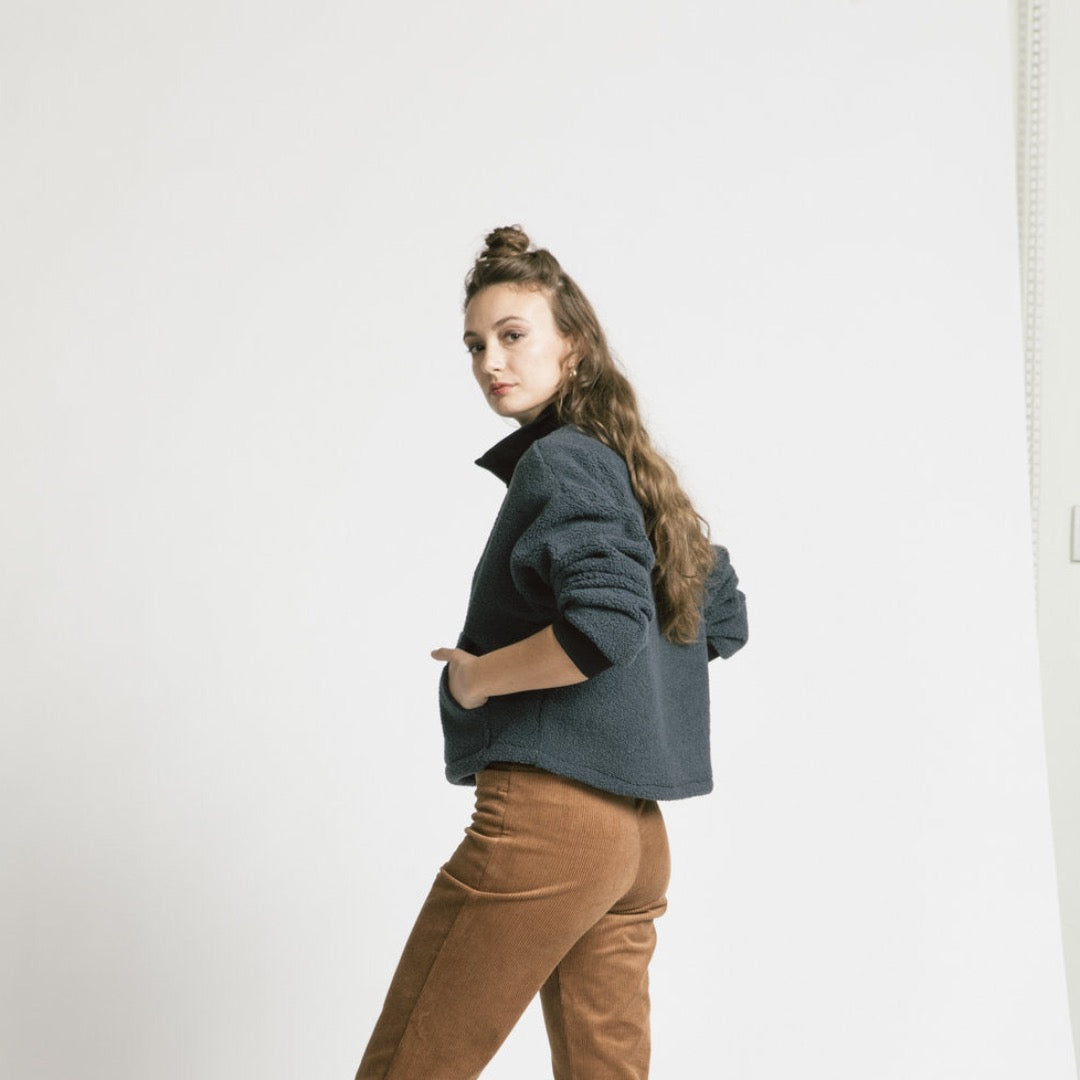 Allison Wonderland, Sense Pullover, Denim Fleece