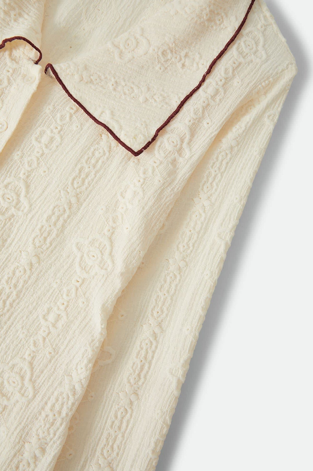 Brixton, Grace Button Down Shirt, Off White/Wild Ginger