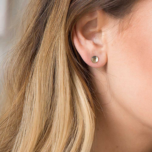 Textured Dot Stud Earrings