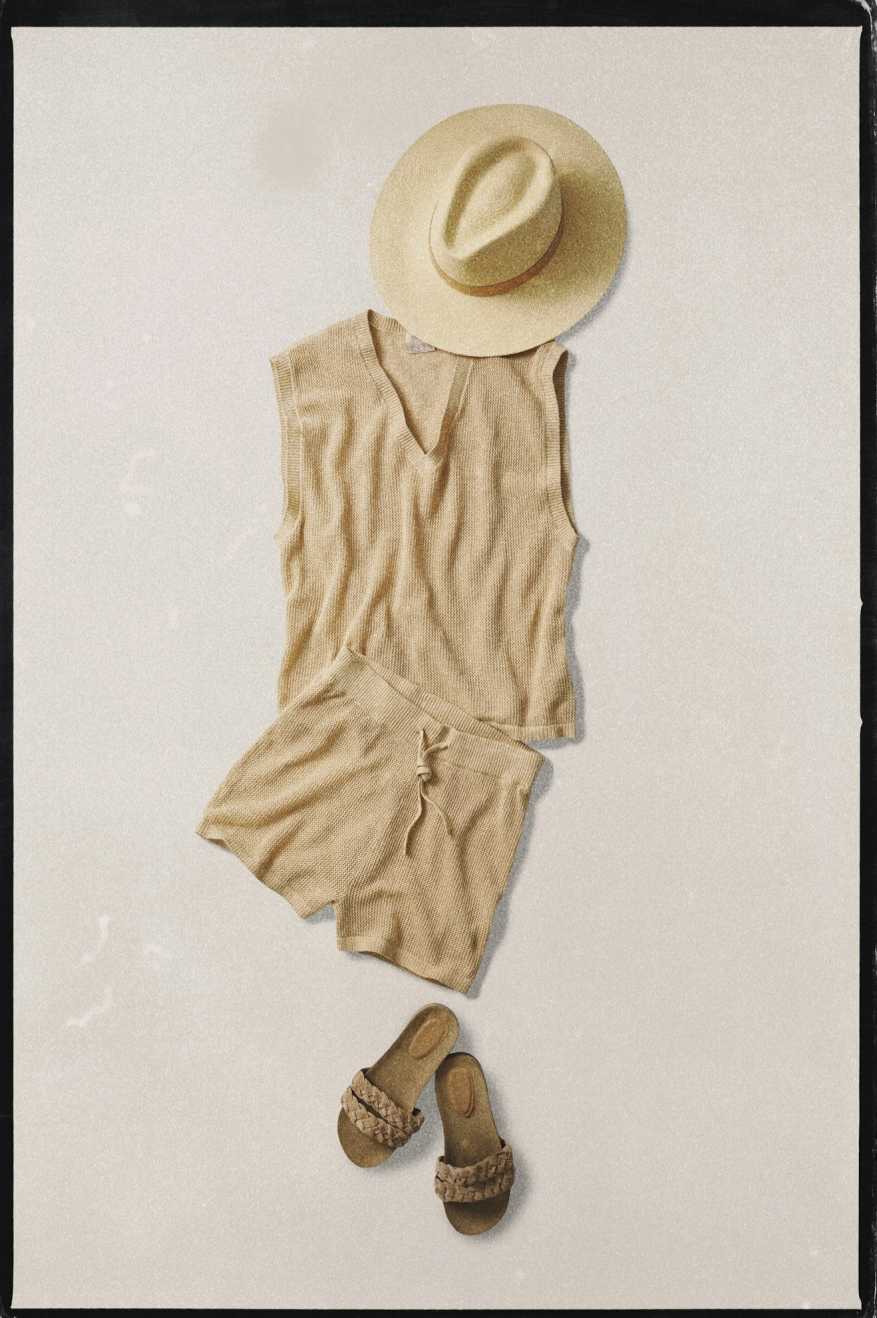 Aruba Cover Up Short, Oat Milk
