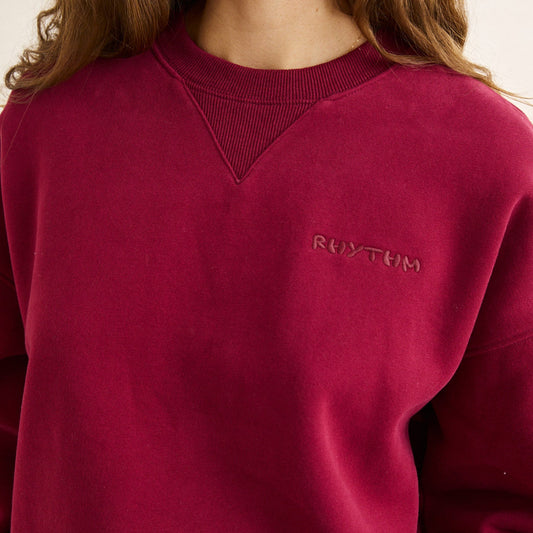Rhythm, Everyday Crewneck Fleece, Plum