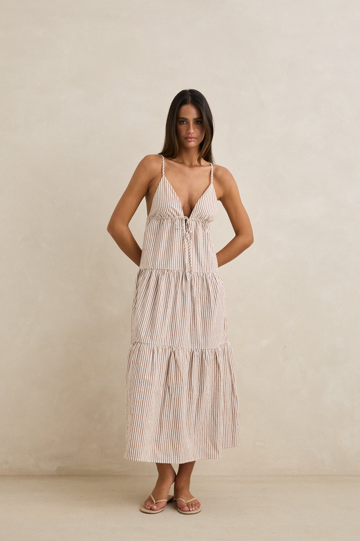 Rhythm, Jaci Maxi Dress, Tan