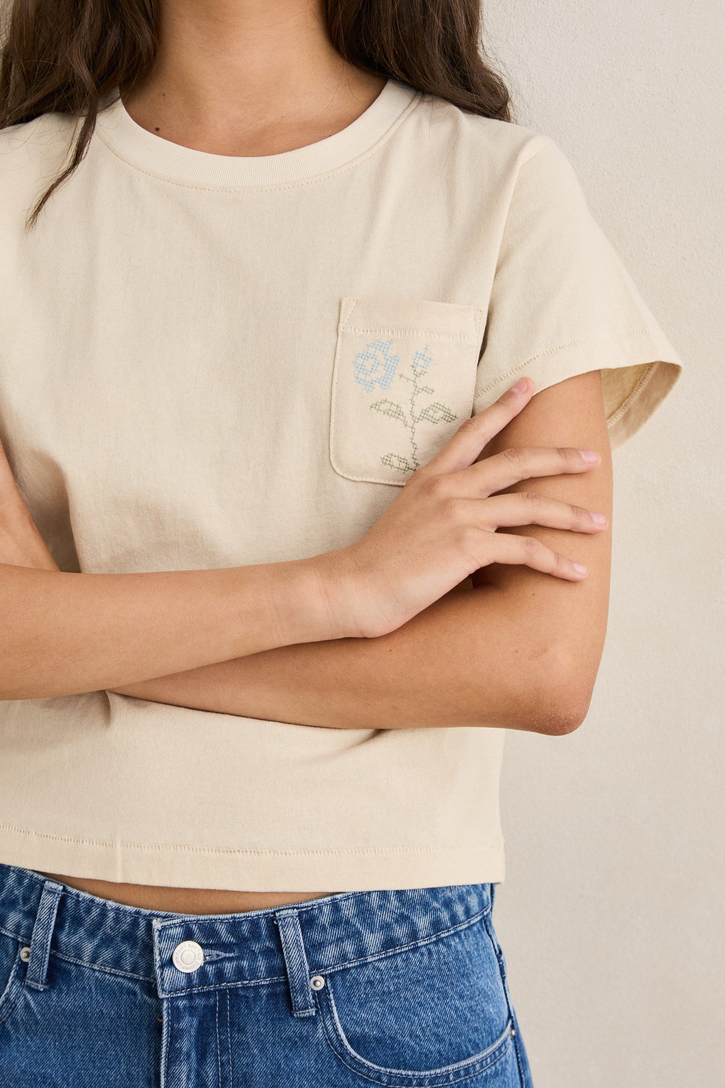 Rhythm, Seaside Floral Tee, Natural