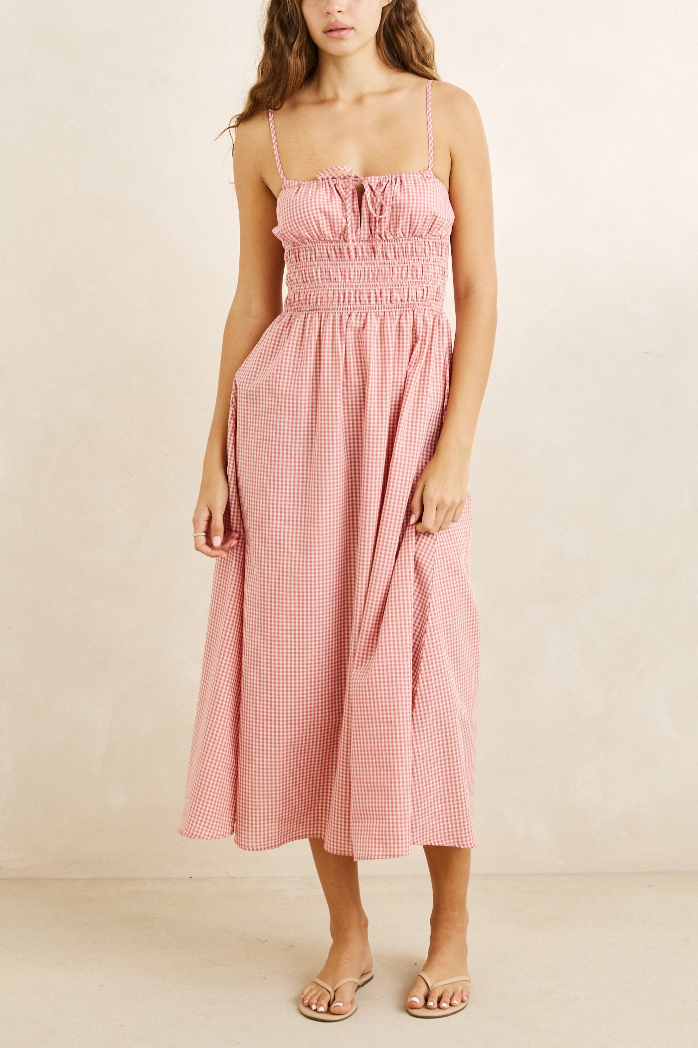 Rhythm, Lola Check Midi Dress