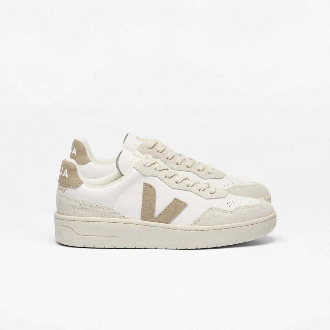Veja, V-90 Leather White Taupe