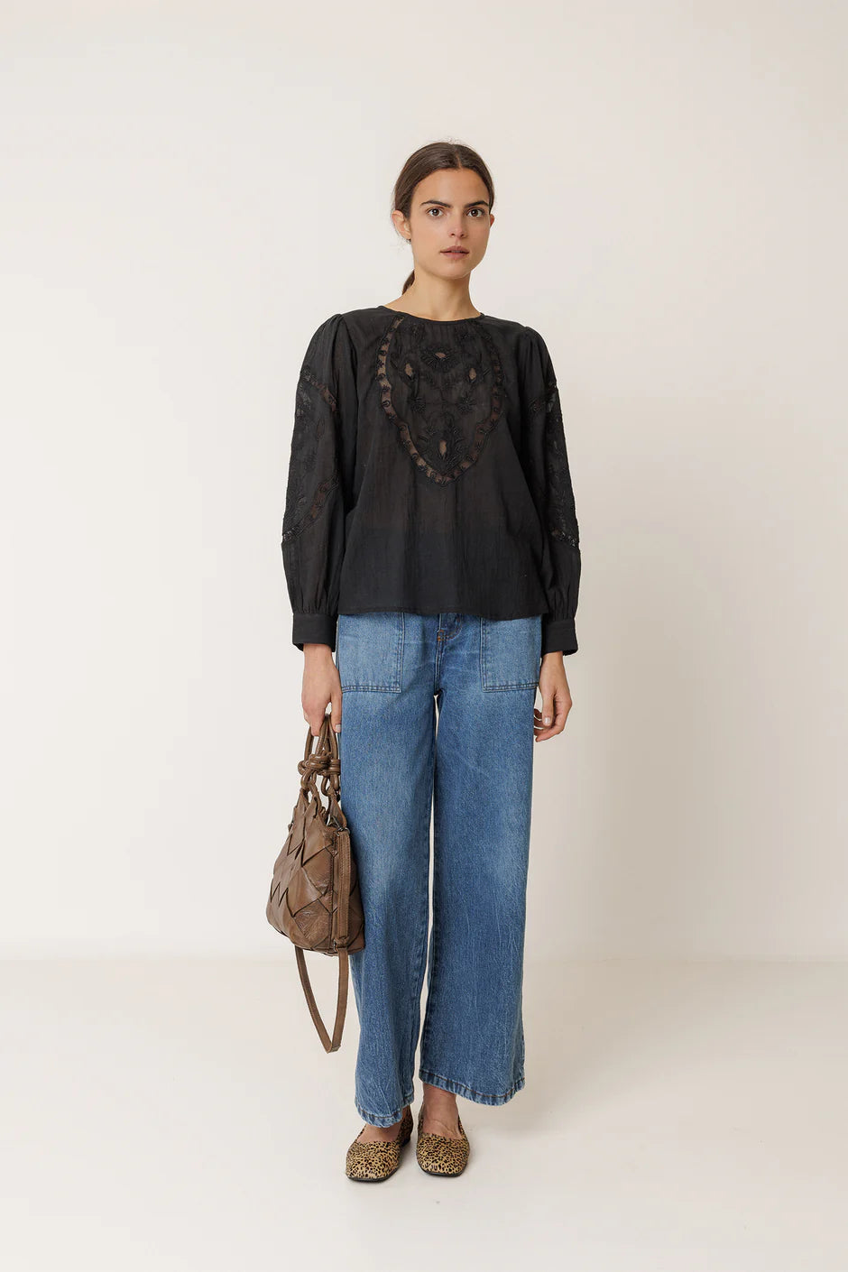 Indi & Cold, Romantic Embroidered Blouse