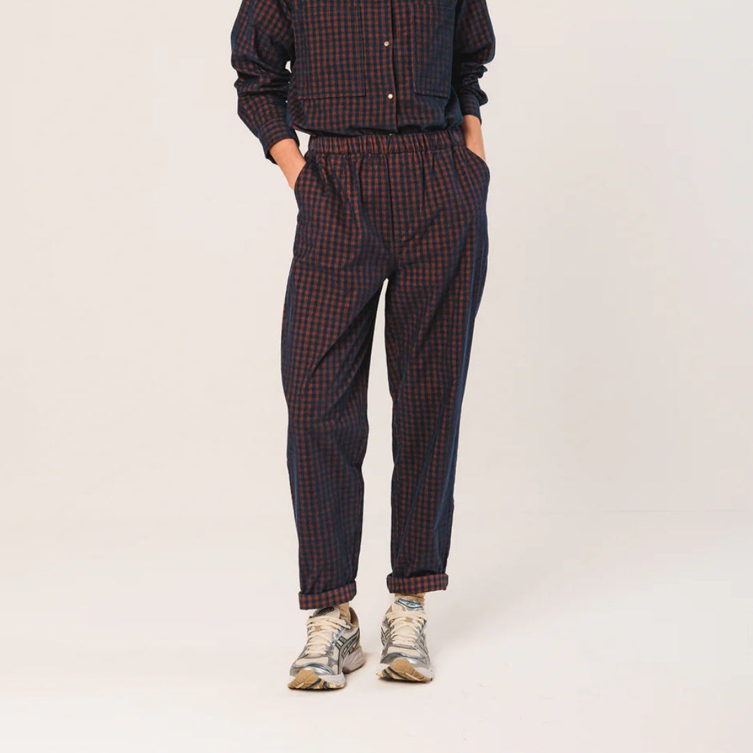 Indi & Cold, Vichy Elastic Micro-Corduroy Pant