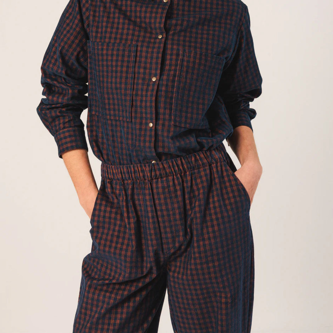 Indi & Cold, Vichy Elastic Micro-Corduroy Pant
