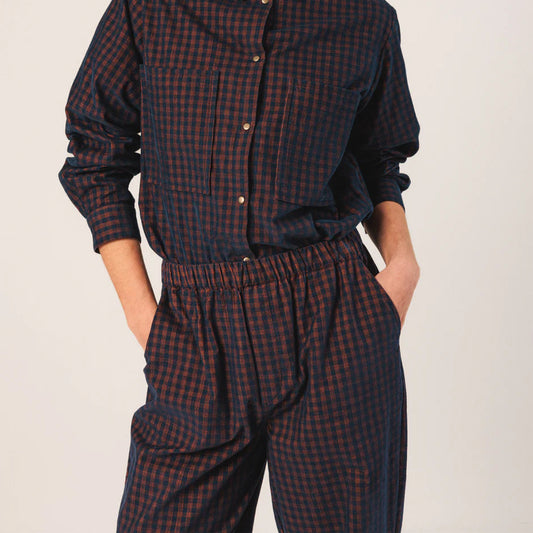 Indi & Cold, Vichy Elastic Micro-Corduroy Pant