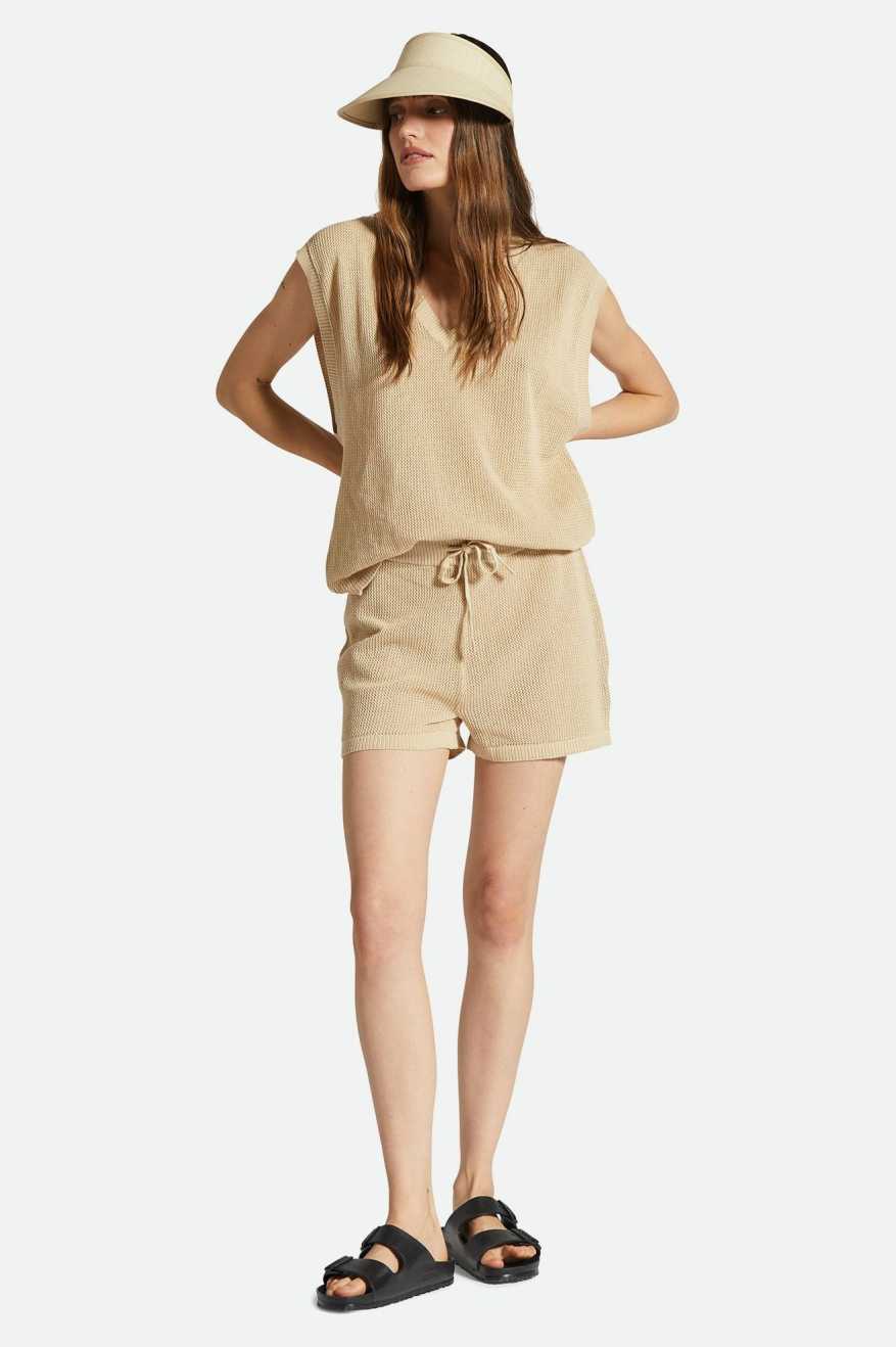 Aruba Cover Up Short, Oat Milk