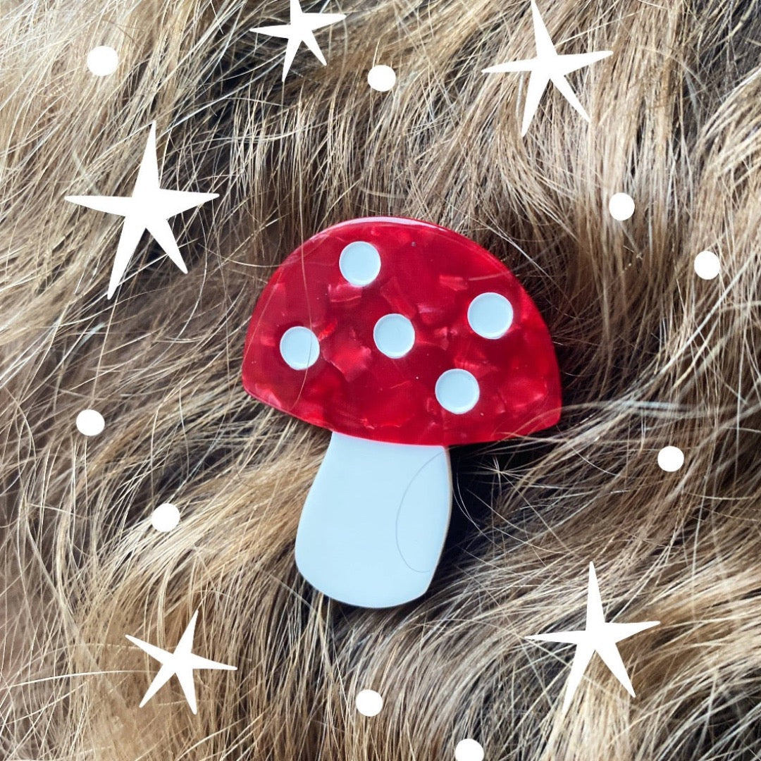Mushroom Hair Clip