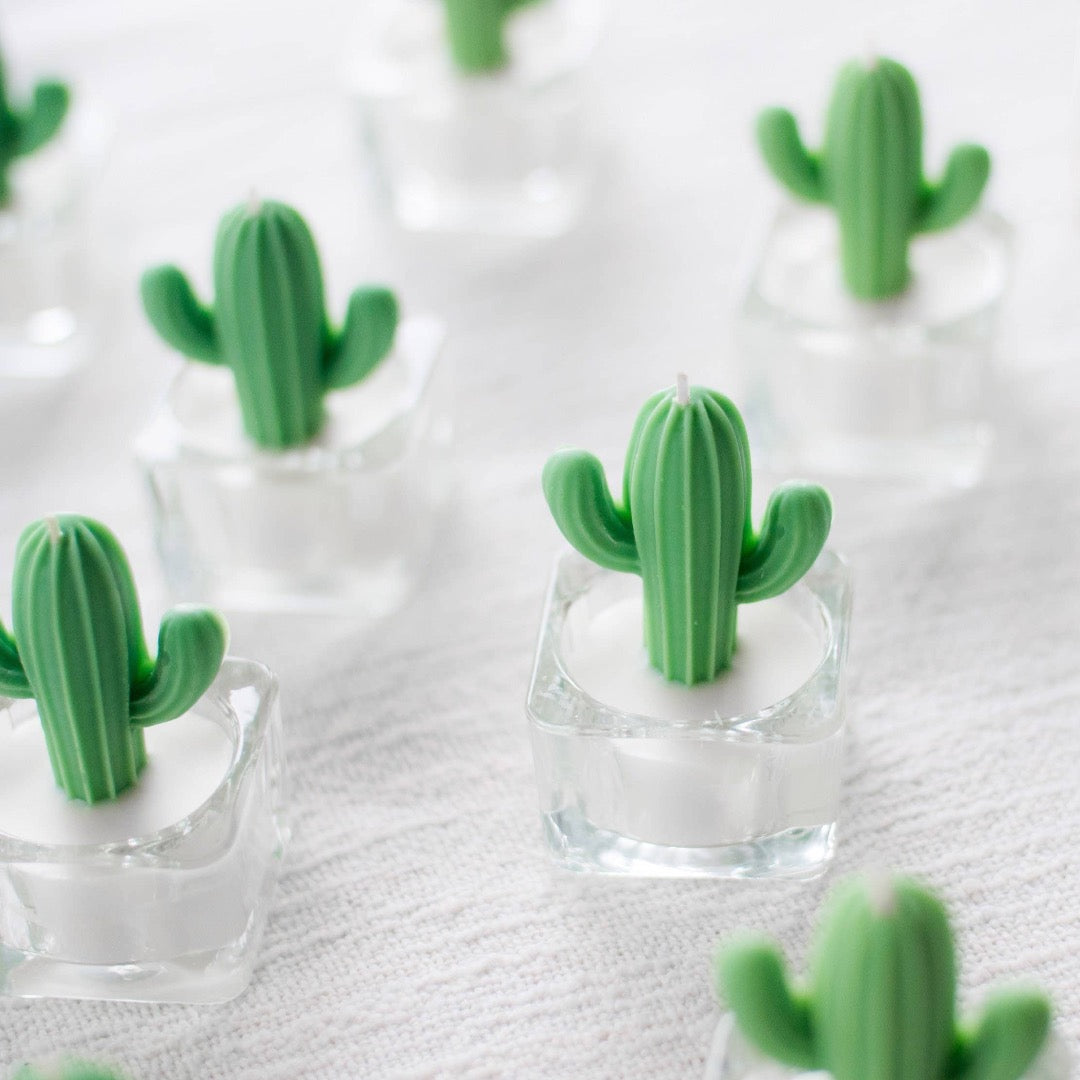 Cactus Tealight Candles, Soy Wax Blend
