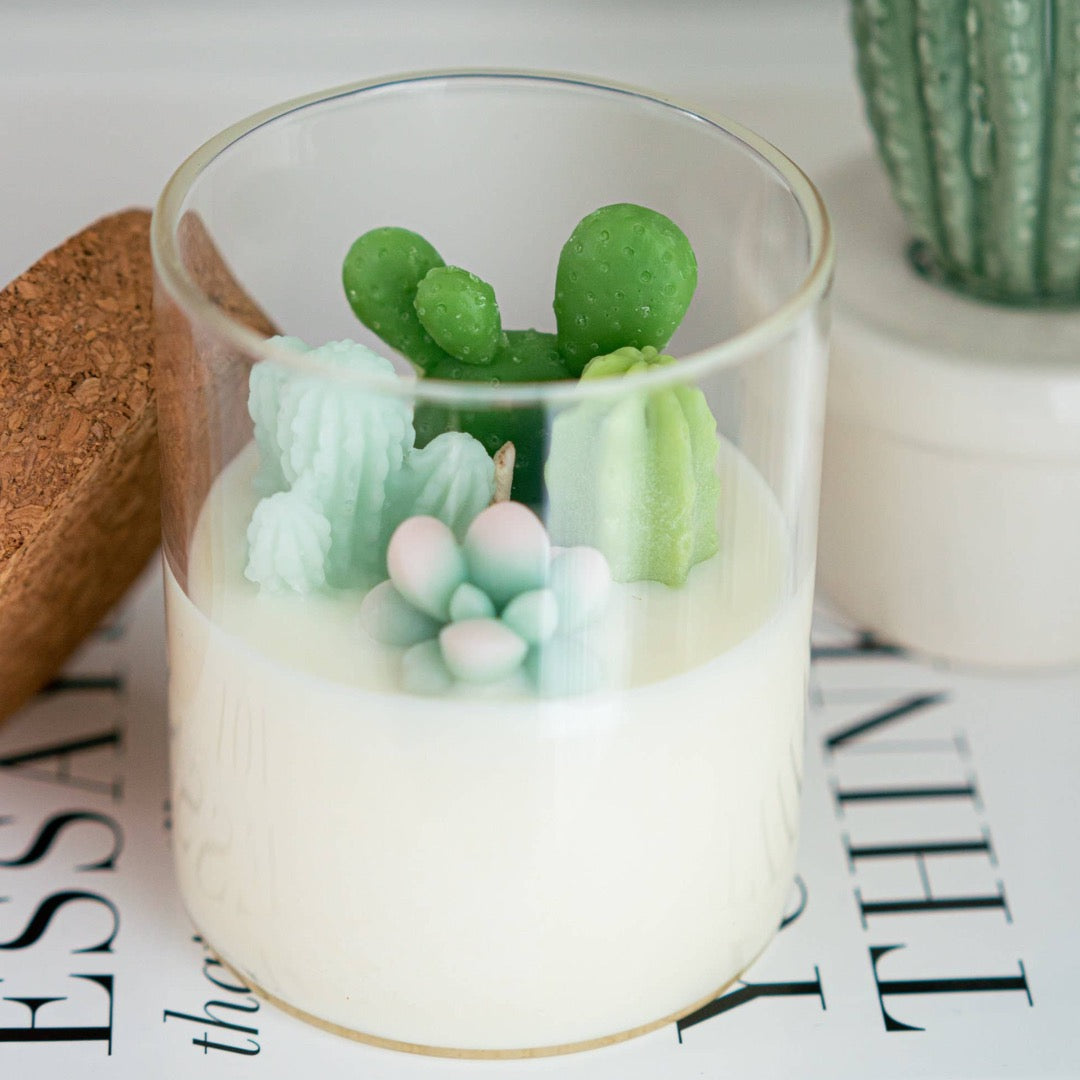 Bunny Ear Cactus Candle, Soy Blend Candle