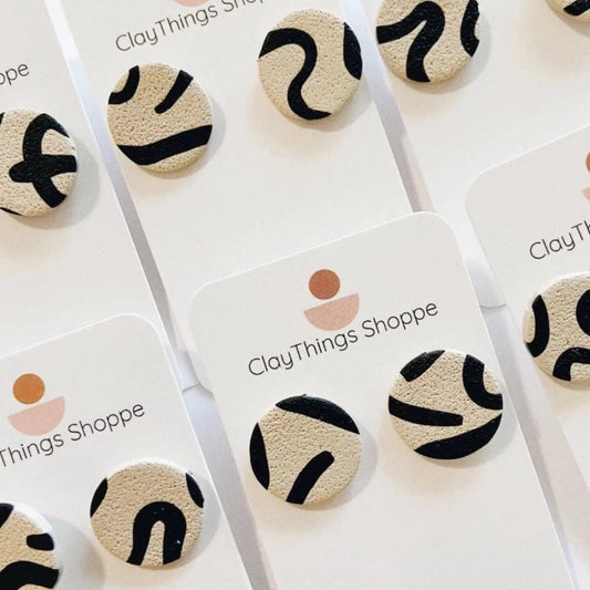 Abstract Stud Earrings