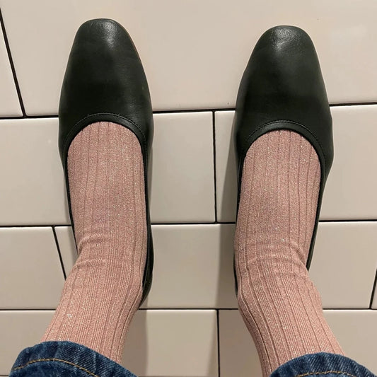 Her Socks - Rose Glitter