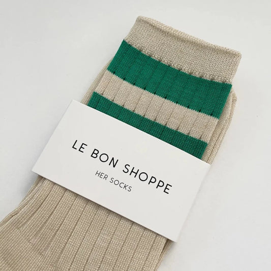 Her Varsity Socks - Green