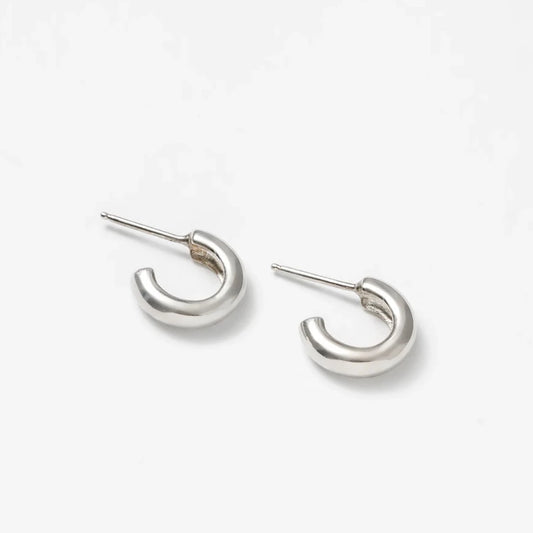 Small Abbie Hoops in Sterling Silver