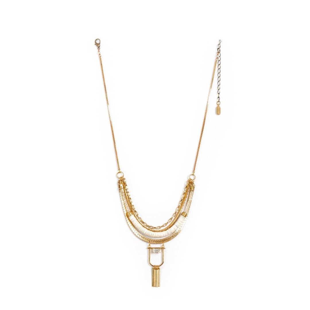 Frieze Necklace, Green Amethyst