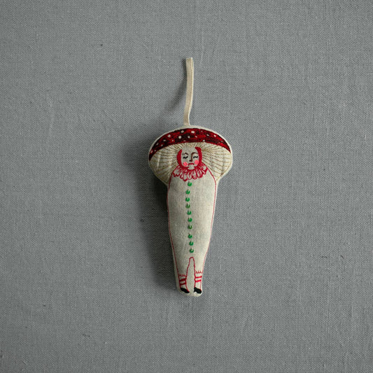 Lavender & Cotton Filled Mushroom Ornament
