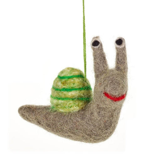 Handmade Hanging Shelby the Snail Ornament